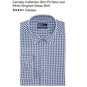 Bar III Carnaby Slim-Fit Gingham Dress Shirt